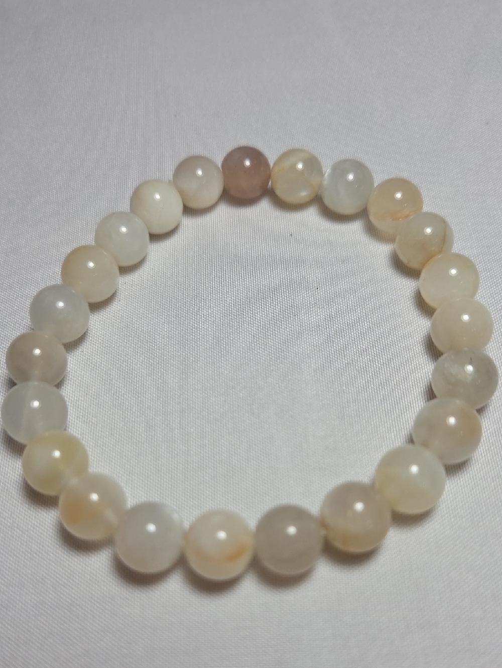 New Natural Moonstone Bead Bracelet - 10mm Beads